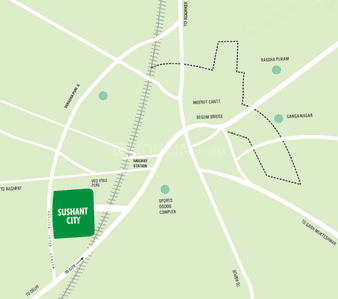 Ansal Basera Duplex In Sector 4A Sushant City Location Plan 1
