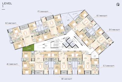 Project Image of 1969.0 - 2887.0 Sq.ft 3 BHK Apartment for buy in Appaswamy Skylon