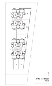 Ram Prashanti Twin Block A Cluster Plan from 3rd to 13th Floor 2