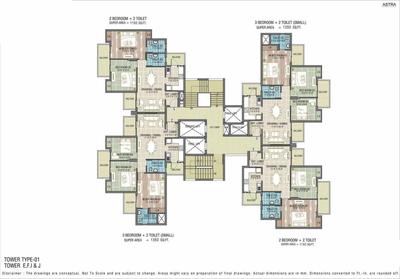 Project Image of 1150.0 - 2650.0 Sq.ft 2 BHK Apartment for buy in Express Astra