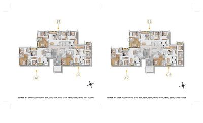 Project Image of 2243.0 - 3170.0 Sq.ft 3 BHK Apartment for buy in Emami Aamod
