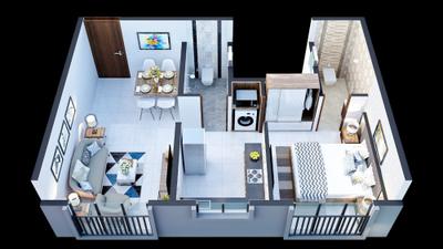 Project Image of 334.0 - 525.0 Sq.ft 1 BHK Apartment for buy in Amann Highland Park