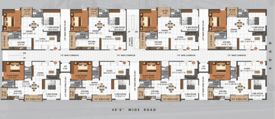 Project Image of 1185.0 - 1250.0 Sq.ft 2 BHK Apartment for buy in Olive Sukrithi Saanvi