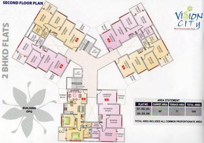Project Image of 630.0 - 1131.0 Sq.ft 2 BHK Apartment for buy in Siddhivinayak Phase I Vision City
