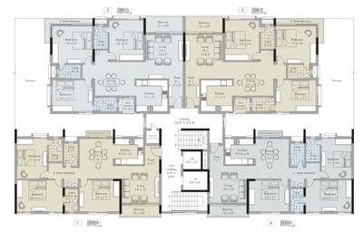 Project Image of 1709.0 - 3455.0 Sq.ft 3 BHK Apartment for buy in Appaswamy Cerus