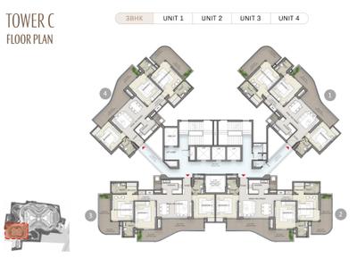 Project Image of 2195.0 - 3495.0 Sq.ft 3 BHK Apartment for buy in Trevana Residences