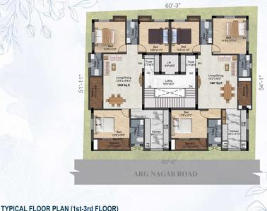 Project Image of 1465.0 - 1486.0 Sq.ft 3 BHK Apartment for buy in Priya Malligai
