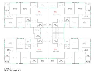 Project Image of 1504.9 - 1793.27 Sq.ft 4 BHK Apartment for buy in Samanvay Campus