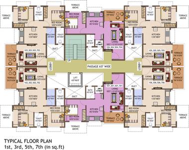 Project Image of 380.0 - 418.0 Sq.ft 1 BHK Apartment for buy in Prasiddhi Shruti Pushp