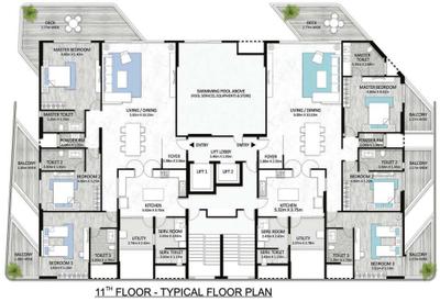 Project Image of 3390.0 - 4640.0 Sq.ft 3 BHK Apartment for buy in Mahindra L Artista