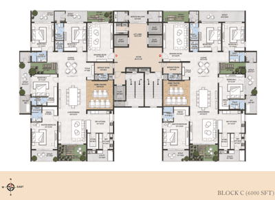 Project Image of 5000.0 - 7000.0 Sq.ft 4 BHK Apartment for buy in Shangrila Abbham