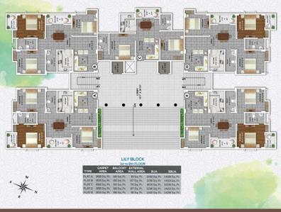 Project Image of 1005.0 - 1428.0 Sq.ft 2 BHK Apartment for buy in Sun Syndicate Palace