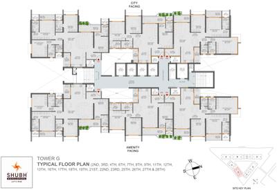 Project Image of 1106.0 - 3220.0 Sq.ft 3 BHK Apartment for buy in Shubh VEDA Tower E F G and Block 8
