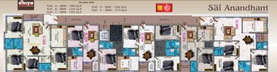 Project Image of 1242.0 - 1984.0 Sq.ft 2 BHK Apartment for buy in Dhiya Sai Anandham