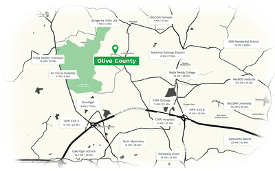 Janapriya Olive County Location Plan 1