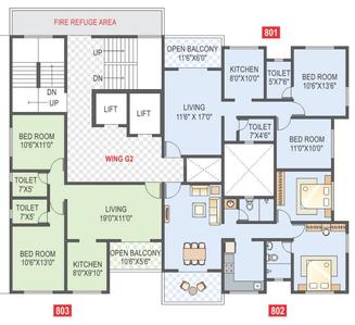 Project Image of 674.0 - 687.0 Sq.ft 2 BHK Apartment for buy in Mont Vert Grande Bldg Type G Plot 2