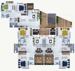 Project Image of 1050.0 - 1200.0 Sq.ft 2 BHK Apartment for buy in Design Signature Height