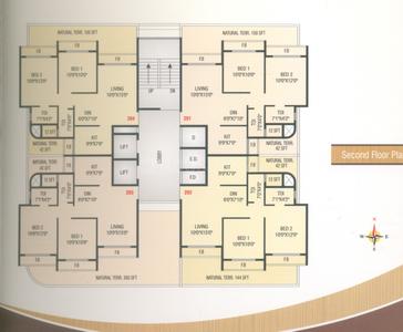 Project Image of 0.0 - 1035.0 Sq.ft 2 BHK Apartment for buy in Fortune Heights