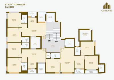 Project Image of 470.28 - 641.31 Sq.ft 2 BHK Apartment for buy in Giriraj Villa