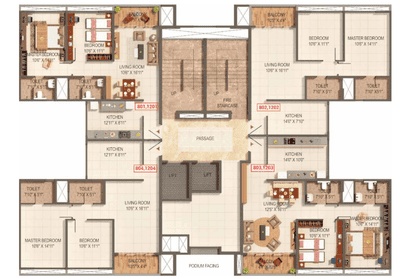 Project Image of 638.3 - 981.67 Sq.ft 2 BHK Apartment for buy in Kumar Palmspring Towers