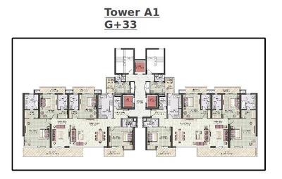 Project Image of 3500.0 - 3550.0 Sq.ft 4 BHK Apartment for buy in Jaypee Kasablanca
