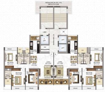 Project Image of 1800 Sq.ft 3 BHK Apartment / Flat for sale in Airoli for Rs. 32900000
