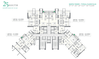 Project Image of 1464.22 - 7250.0 Sq.ft 3 BHK Apartment for buy in 25 South