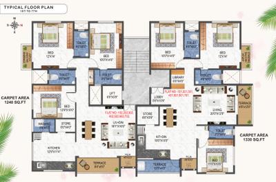 Project Image of 1836.0 - 1962.0 Sq.ft 3 BHK Apartment for buy in S K Maruti Mangal