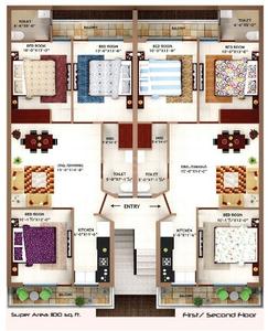 Project Image of 0.0 - 1100.0 Sq.ft 3 BHK Apartment for buy in Paradise Darpan Floors