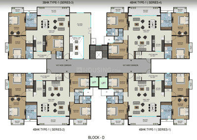 Project Image of 3500.0 - 4170.0 Sq.ft 4 BHK Apartment for buy in Virasha Nisarga Phase 1