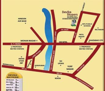 Project Image of 482.33 - 695.99 Sq.ft 2 BHK Apartment for buy in Devika Devika Skypers Tower 8 9 & 10