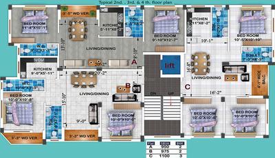 Project Image of 950.0 - 1100.0 Sq.ft 2 BHK Apartment for buy in Rajwada Radiance