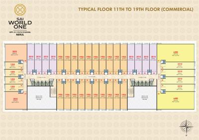Project Image of 840.0 - 1495.0 Sq.ft 2 BHK Apartment for buy in Paradise Sai World One Residential