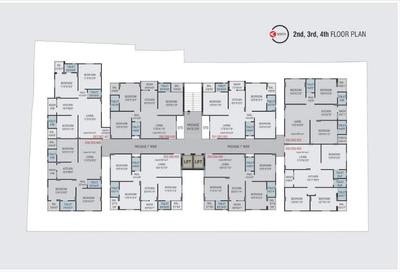 Project Image of 747.88 - 886.41 Sq.ft 3 BHK Apartment for buy in Siddhi Buildcon Noble Central