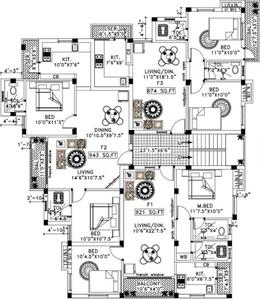 Project Image of 874.0 - 1284.0 Sq.ft 2 BHK Apartment for buy in MC Sujithra Enclave