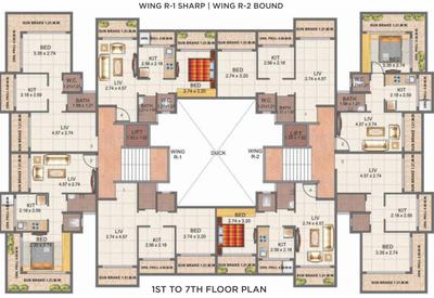 Project Image of 484.0 - 854.0 Sq.ft 1 BHK Apartment for buy in GBK Vishwajeet Edge