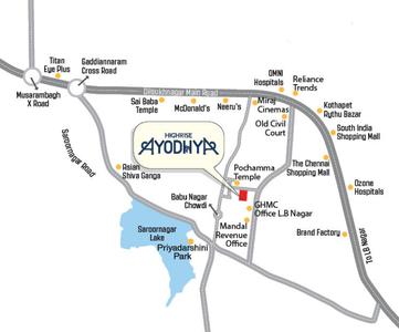 Highrise Ayodhya Location Plan 1