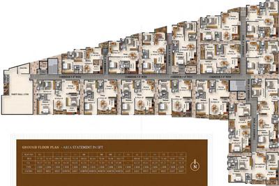 Project Image of 702.35 - 1175.96 Sq.ft 2 BHK Apartment for buy in United Temple Bells