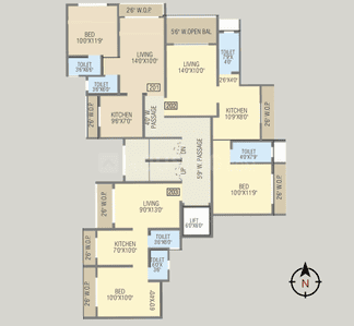 Project Image of 318.61 - 672.21 Sq.ft 1 BHK Apartment for buy in Laxmi Saptashrungi Heights