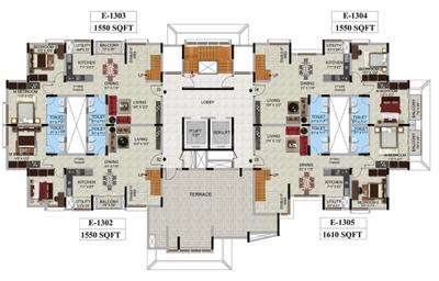 Project Image of 950.0 - 1740.0 Sq.ft 2 BHK Apartment for buy in Mantri Webcity