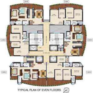 Project Image of 658.54 - 1029.36 Sq.ft 2 BHK Apartment for buy in Rajesh Raj Altezza