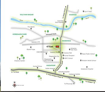 Project Image of 1050 Sq.ft 2 BHK Apartment / Flat for sale in Mundhwa for Rs. 11500000