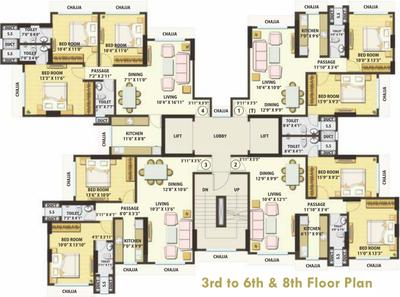Project Image of 732.0 - 879.0 Sq.ft 2 BHK Apartment for buy in Kamala Matrubhumi