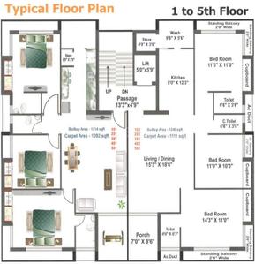 Project Image of 874.57 - 892.97 Sq.ft 3 BHK Apartment for buy in Omkar Hariaksha Avenue