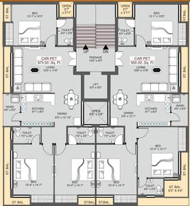 Project Image of 808.0 - 825.0 Sq.ft 3 BHK Apartment for buy in Patidar Avasar Palace 3