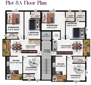 Project Image of 1365.0 - 1855.0 Sq.ft 3 BHK Apartment for buy in Viva Vibrant