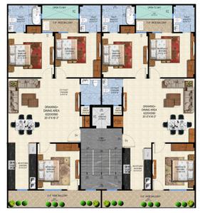 Project Image of 0.0 - 2100.0 Sq.ft 3 BHK Apartment for buy in Golden Avenue Premium Floors
