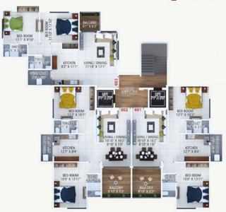 Project Image of 1050.0 - 1200.0 Sq.ft 2 BHK Apartment for buy in Design Signature Height