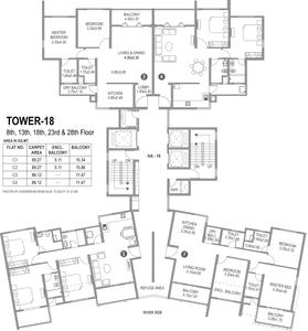 Project Image of 926.99 - 1108.9 Sq.ft 2 BHK Apartment for buy in Paranjape Blue Ridge Project C Land T18 And T19