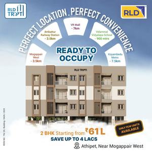 Project Image of 1025.0 - 1076.0 Sq.ft 2 BHK Apartment for buy in RLD Tripti